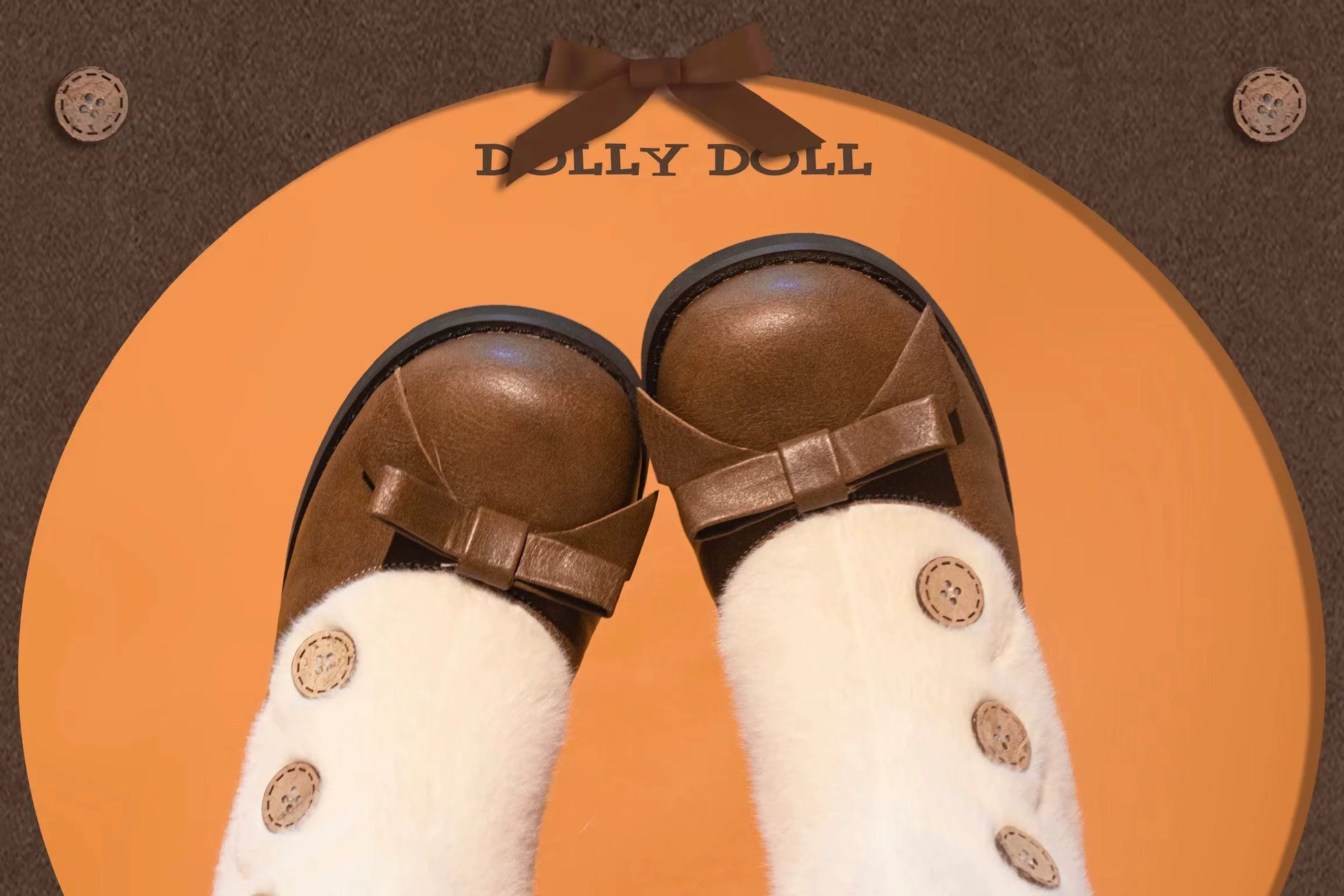 Dolly Doll - Winter Lolita Boots Fur Mary Jane Lolita Low Heel Shoes