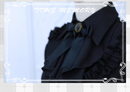 Time Memory - Elegant Lolita Slim Fit Mutton Sleeve Blouse