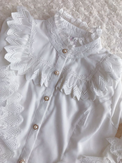 Yilia - Retro Lolita Princess Sleeve Blouse
