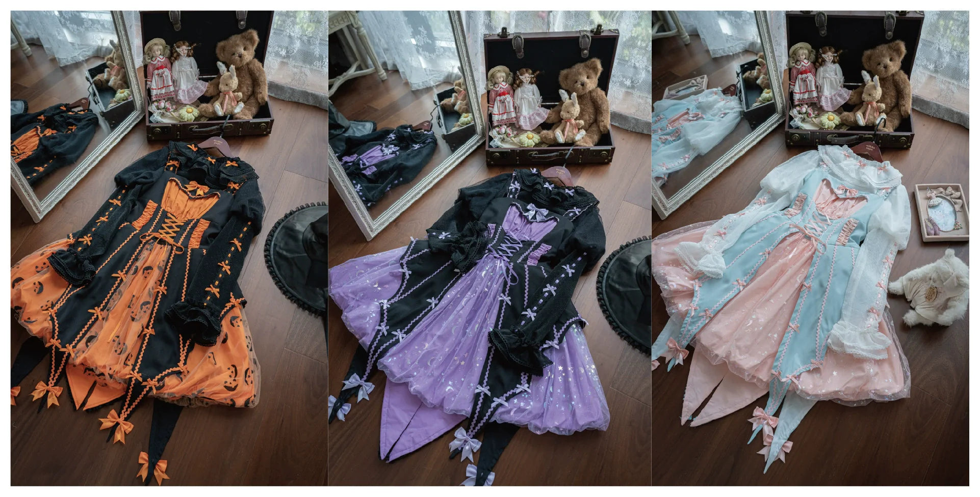 Lemon Honey - Halloween Gothic Lolita Jumper Dress, Pumpkin-inspired Dress