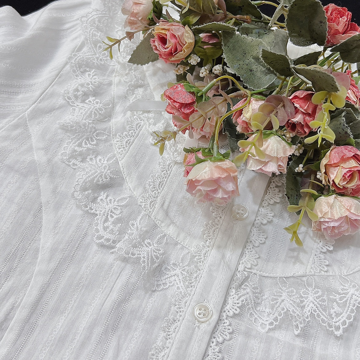 DMFS Lolita - Summer Short Sleeve Cotton Lolita Blouse