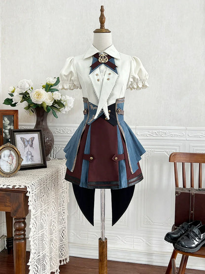Your Princess - Fairyland Train Conductor - Punk Lolita Skirt Suit