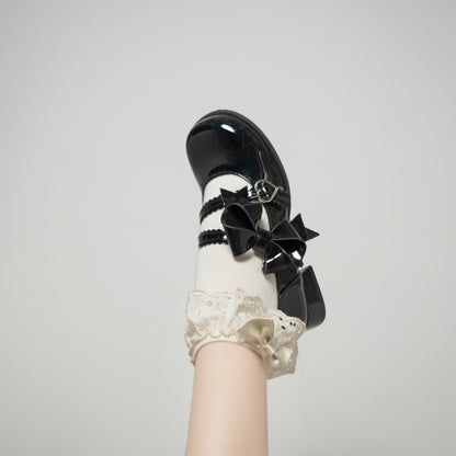 Dolly Doll - Apple Candy - Mary Jane Lolita Shoes Bow PU Low-Mid Heel Shoes