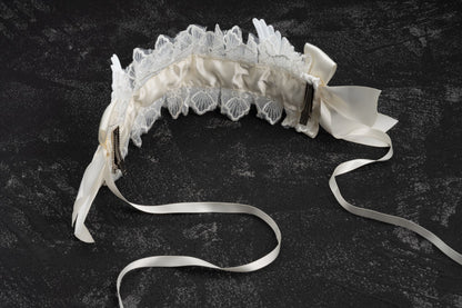 Strange Sugar - Gothic Lolita White Lace Angel Wings Hairband