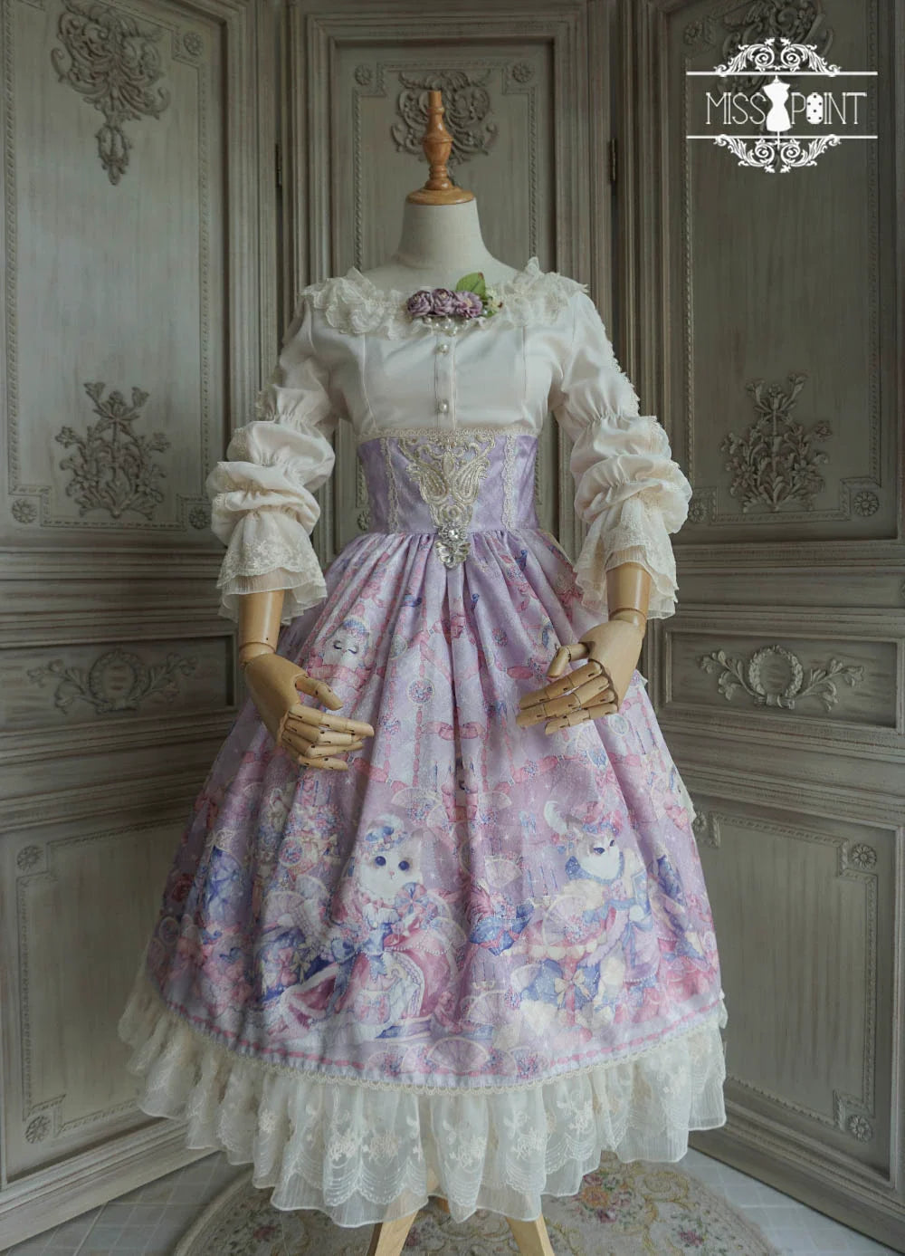 Miss Point - Elizabeth Meow - Classic Lolita Blouse Lotus Root Sleeve Lolita Shirt