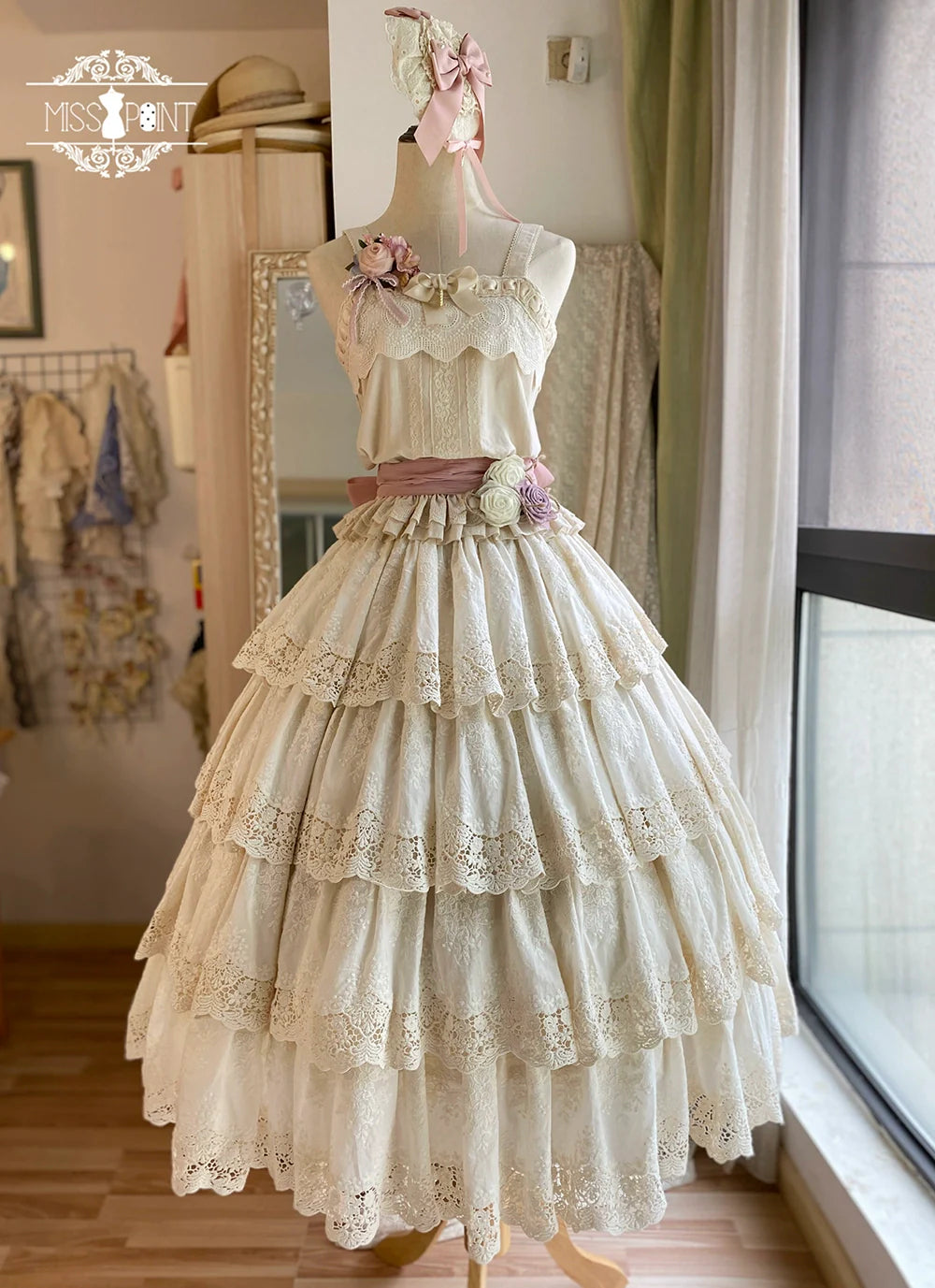 Miss Point - Forest Waltz - Cotton Lolita Camisole Embroidered Cami Top