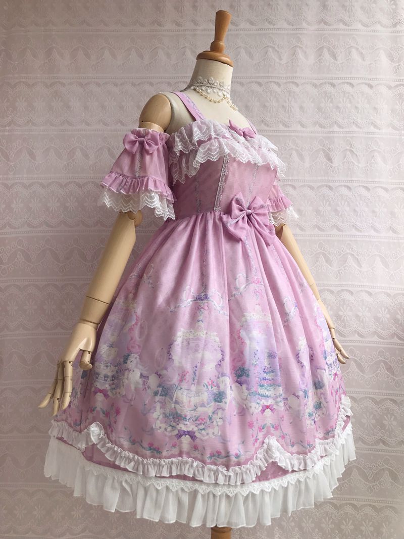 Yilia - Unicorn's Secret Garden Summer Lolita JSK Dress