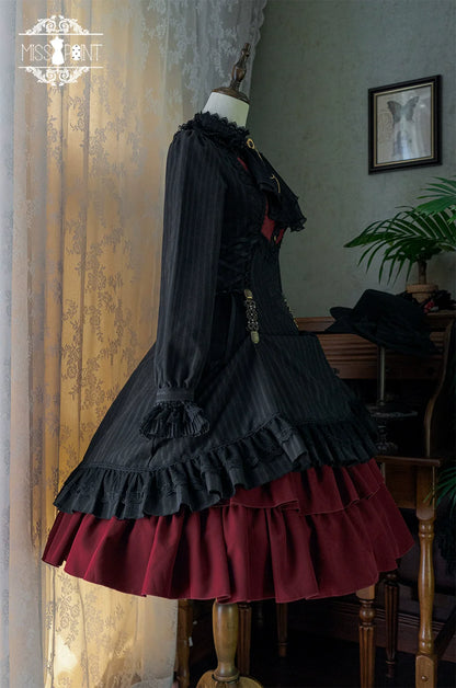 Miss Point - Perintz Manor - Gothic Lolita OP Long Sleeve Retro Lolita Dress