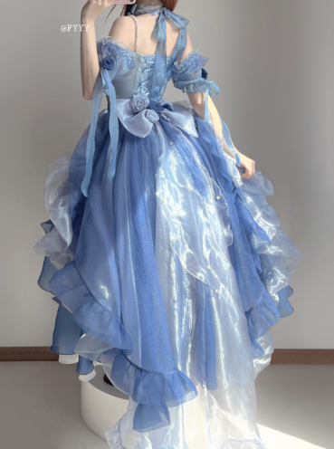 Meowing and fruity - Elegant Lolita Gorgeous Trailing With Large Hem & Shoulder Strap