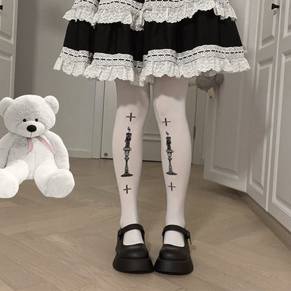 Roji roji - Gothic 80D Velvet Lolita Tights