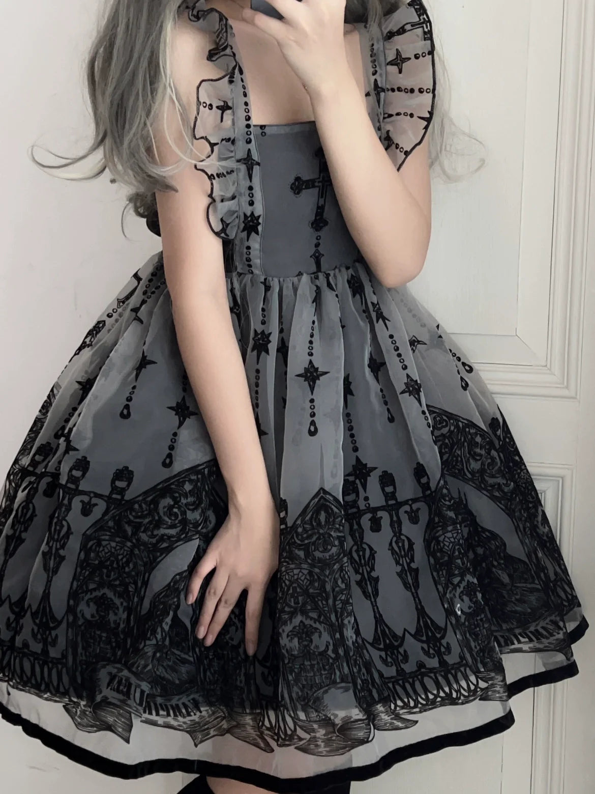 Sugar Girl - Cross Witch - Gothic Lolita Jumper Dress Suspender Dress
