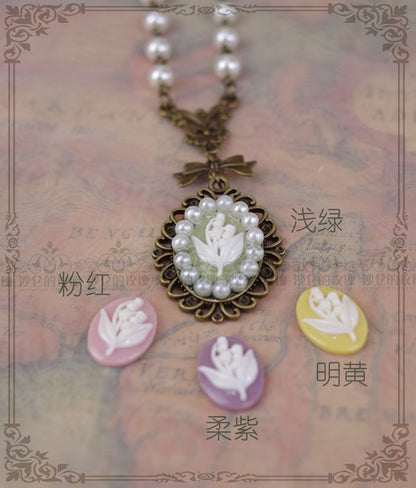 Rose of Sharon - Cameo Lolita Necklace and Ring