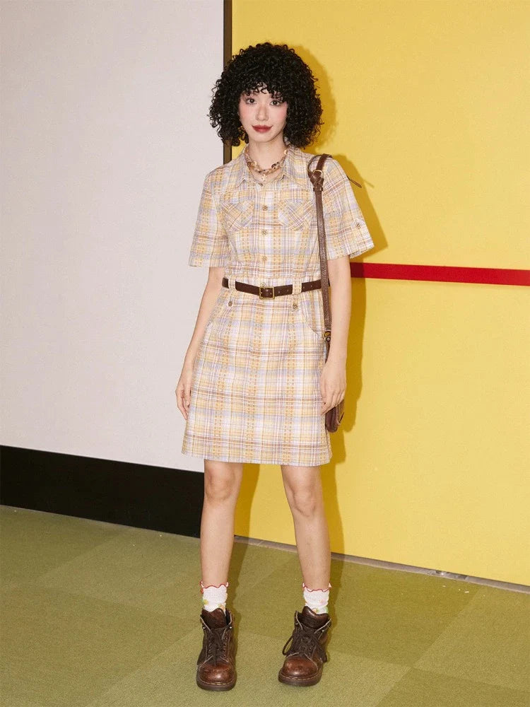 Striped cotton dress【s0000007405】