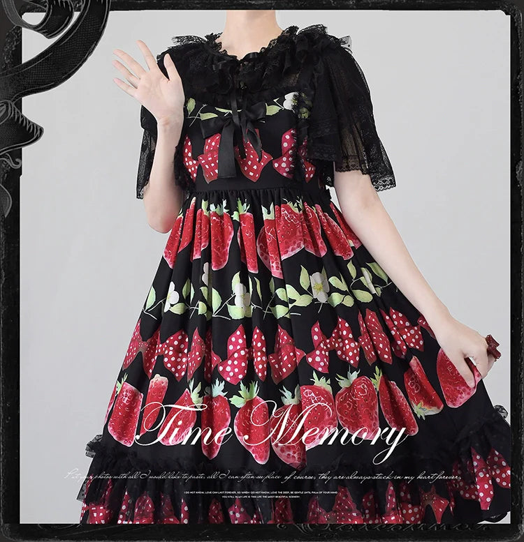 Time Memory - Sweetheart Curtain - Sweet Lolita Shawl Short Sleeve Lace Cardigan