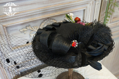 Miss point - Sally's Garden - Country Lolita Straw Top Hat