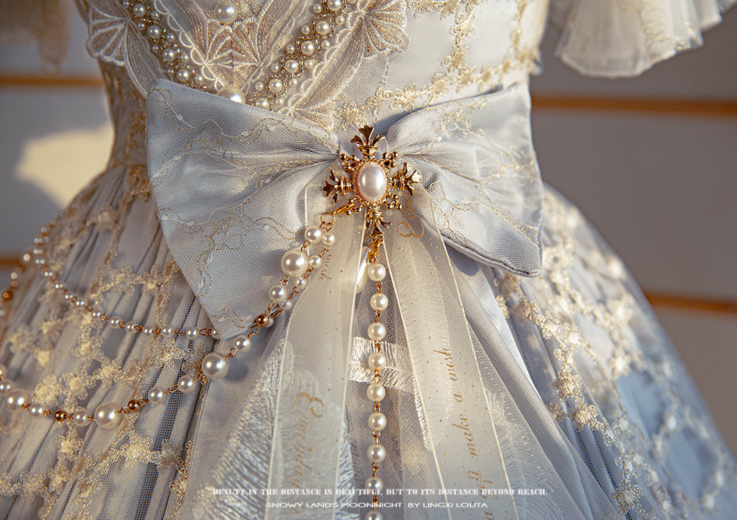 Lingxi Lolita - Greek Style Vintage Handmade Bead Lolita Dress