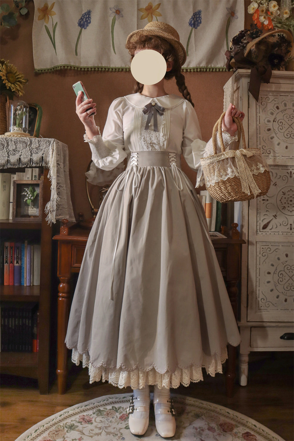 EESSILY - Countess's Autumn Tour - Retro Lolita Embroidery Long SK