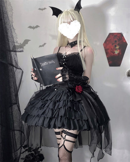 Letters from Unknown Star - Little Rose - Summer Casual Lolita Fashion Dress Sexy JSK