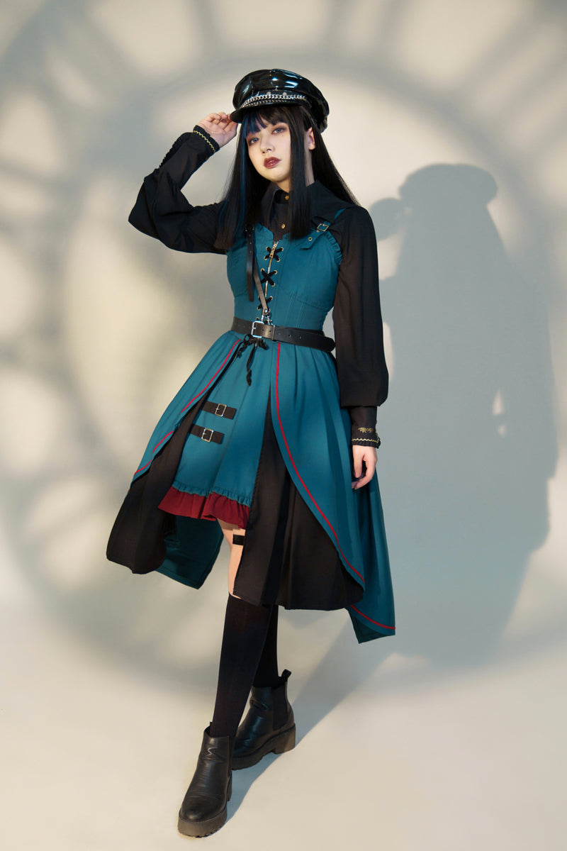 Cyan Lolita - Dwanguard - Military Lolita JSK and Jacket