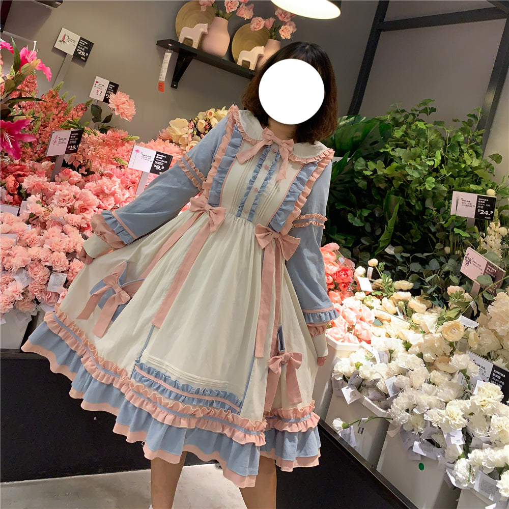 Niu Niu - Plus Size Lolita Dress Oversized OP, Long Sleeve