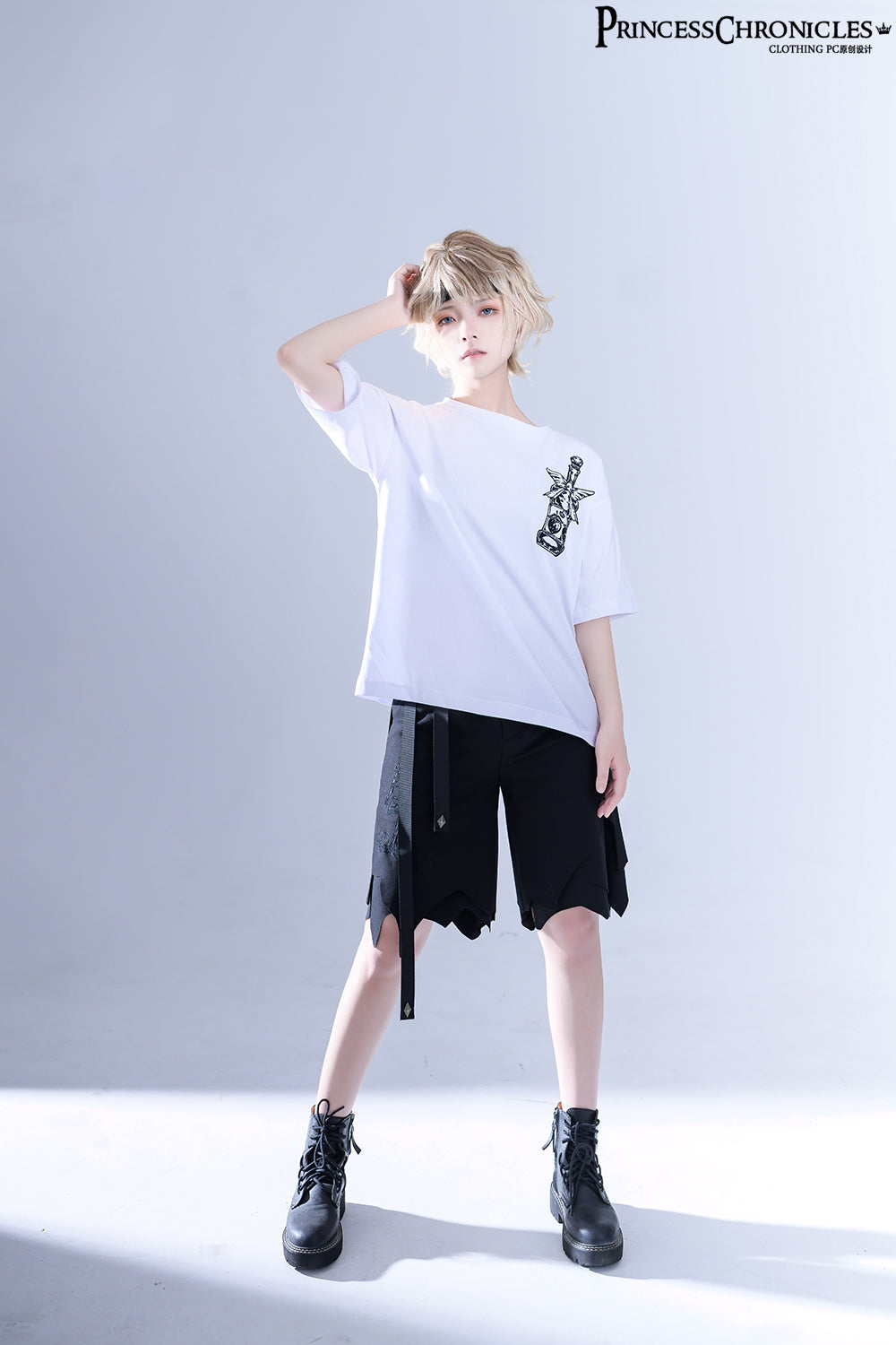 Princess Chronicles - Ouji Lolita White Short Sleeve Shirt