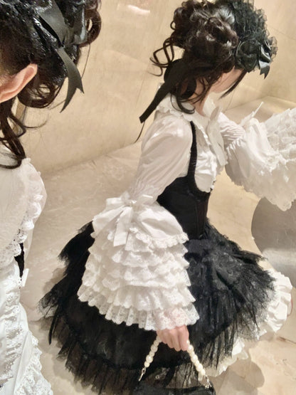Mengfuzi - Cannelﾃｩs - Elegant Lolita Cotton Blouse, Hime Sleeve