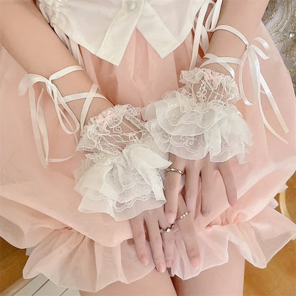 Sugar Girl - Sweet Lolita Cuffs Ballet Lace Breathable Straps Sleeves