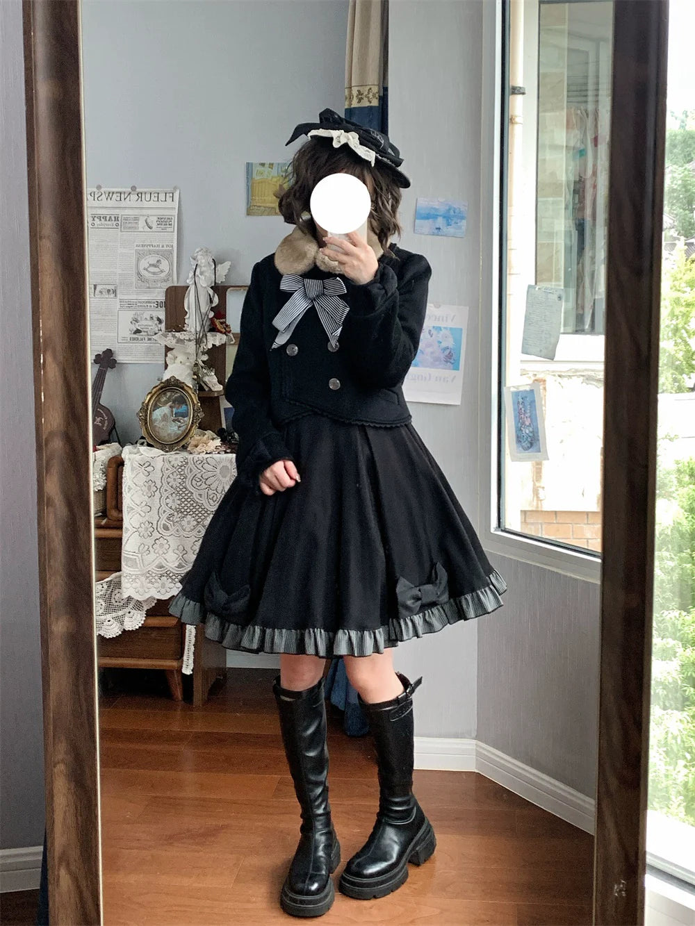 LeMiroir - Winter Solstice - Elegant Lolita Winter Short Coat & SK