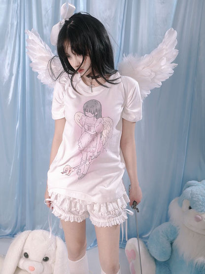 Lace ribbon ballet style shorts【s0000002168】