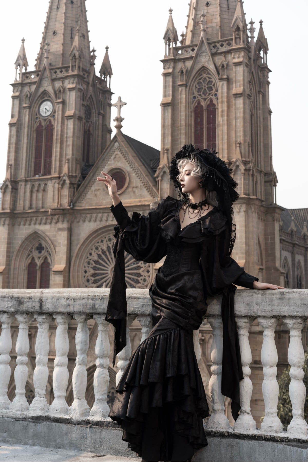 Muppet Mind Ben - Oracle - Gothic Lolita Mermaid Long Drape Skirt with Fishbone Corset