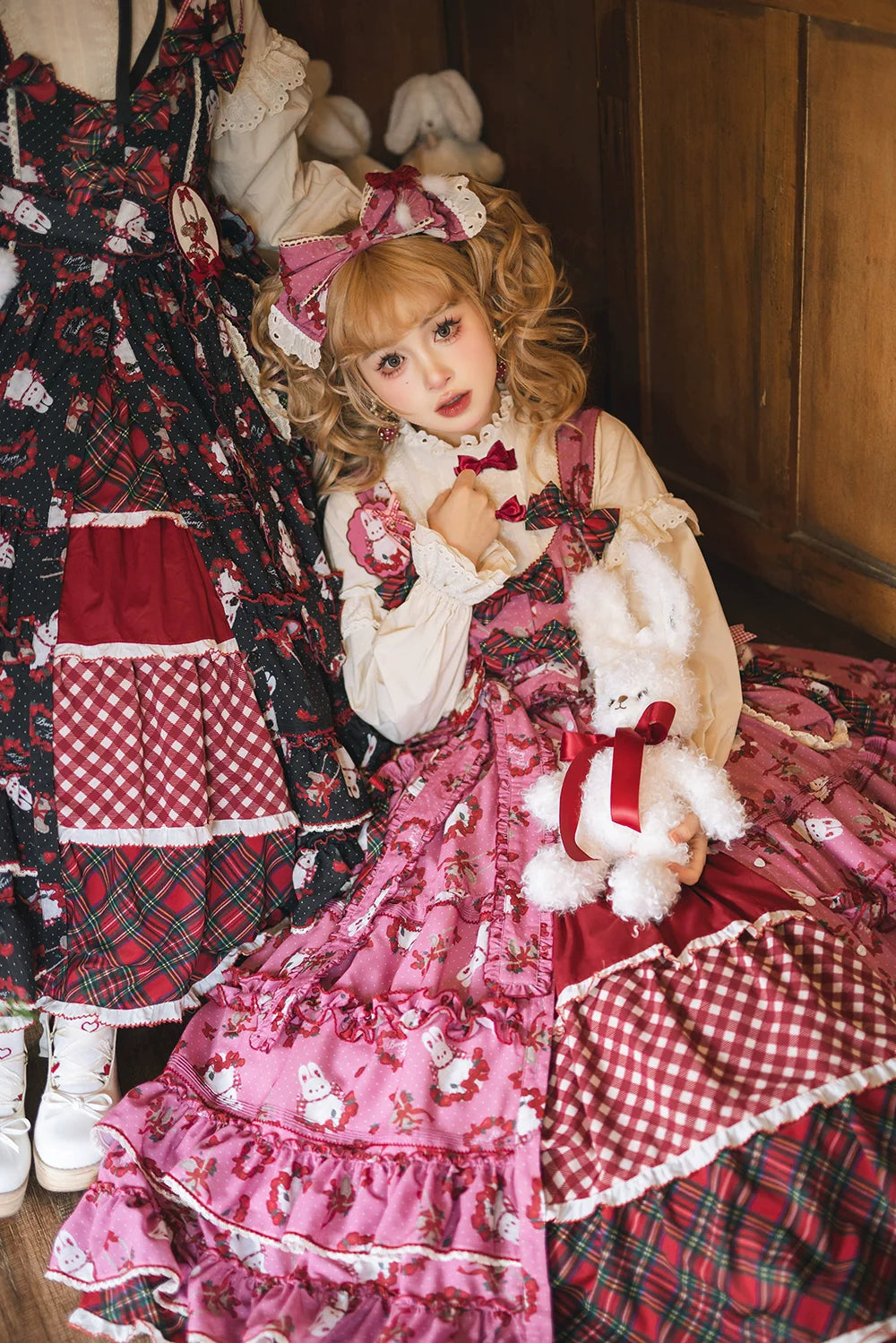 Miss Point - Forest Berry Bunny - Sweet Lolita JSK Elegant Bunny Print Dress
