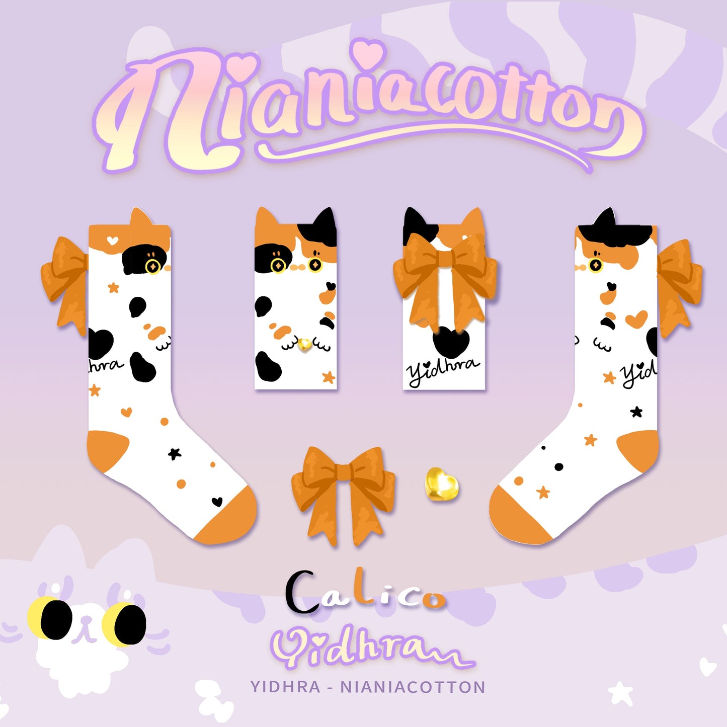Yidhra - Cute Cat Cotton Lolita Socks