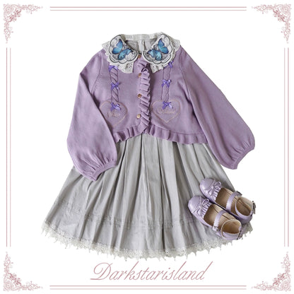 Dark Star Island - Sugar Frost - Sweet Lolita Cardigan Knit Embroidered Sweater
