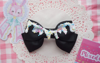 Cat Tea Party - Handmade Sweet Lolita Bow Hair Clip Cute Imitation Cream Cake