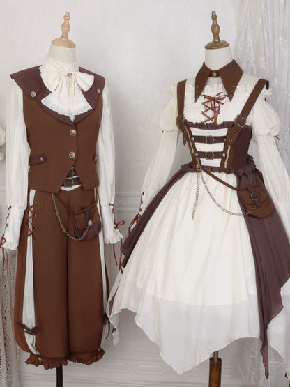Letters from Unknown Star - Pirate Guide - Vintage Lolita Suit Vest JSK Dress