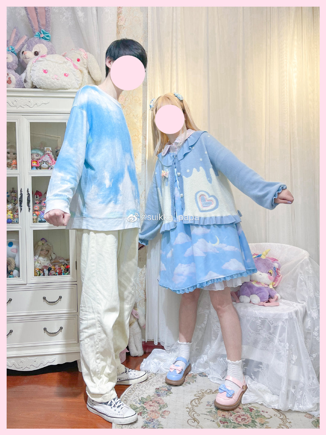 MIST - Beating Heart - Sweet Lolita Thick Sweater Coat Puff Sleeve
