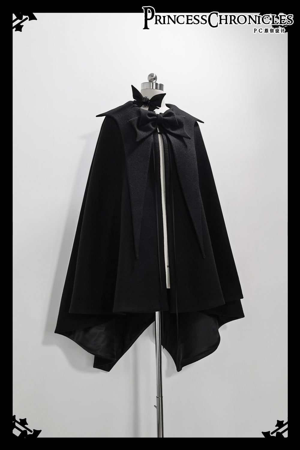Princess Chronicles - Ouji Lolita Prince Black Bow Cloak