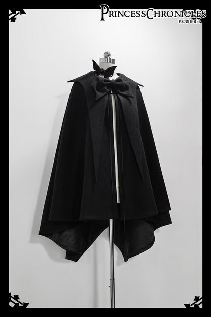 Princess Chronicles - Ouji Lolita Prince Black Bow Cloak