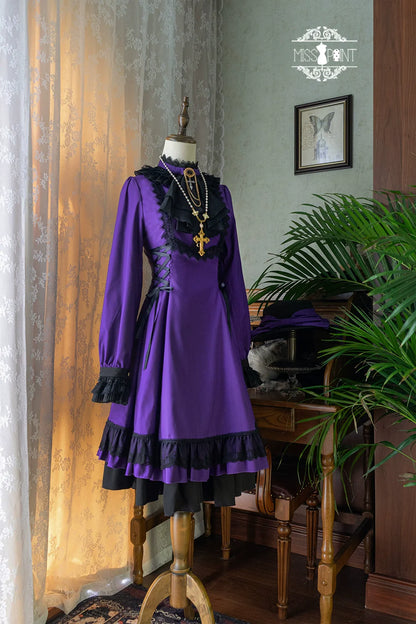 Miss Point - Perintz Manor - Gothic Lolita OP Long Sleeve Retro Lolita Dress