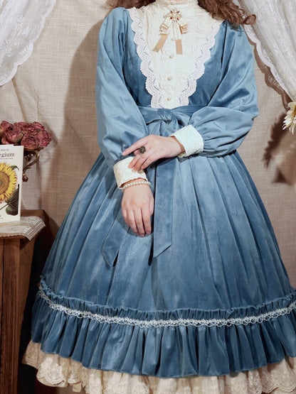 Miss Point - Customized Lolita Dress Vintage Elegant Velvet OP Dress