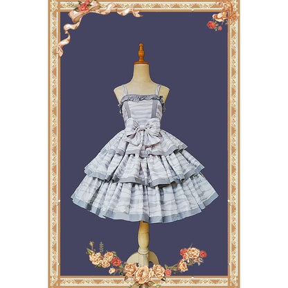 Infanta - Cloth Cat - Kawaii Lolita JSK Multi-Color Tiered Ruffles Dress