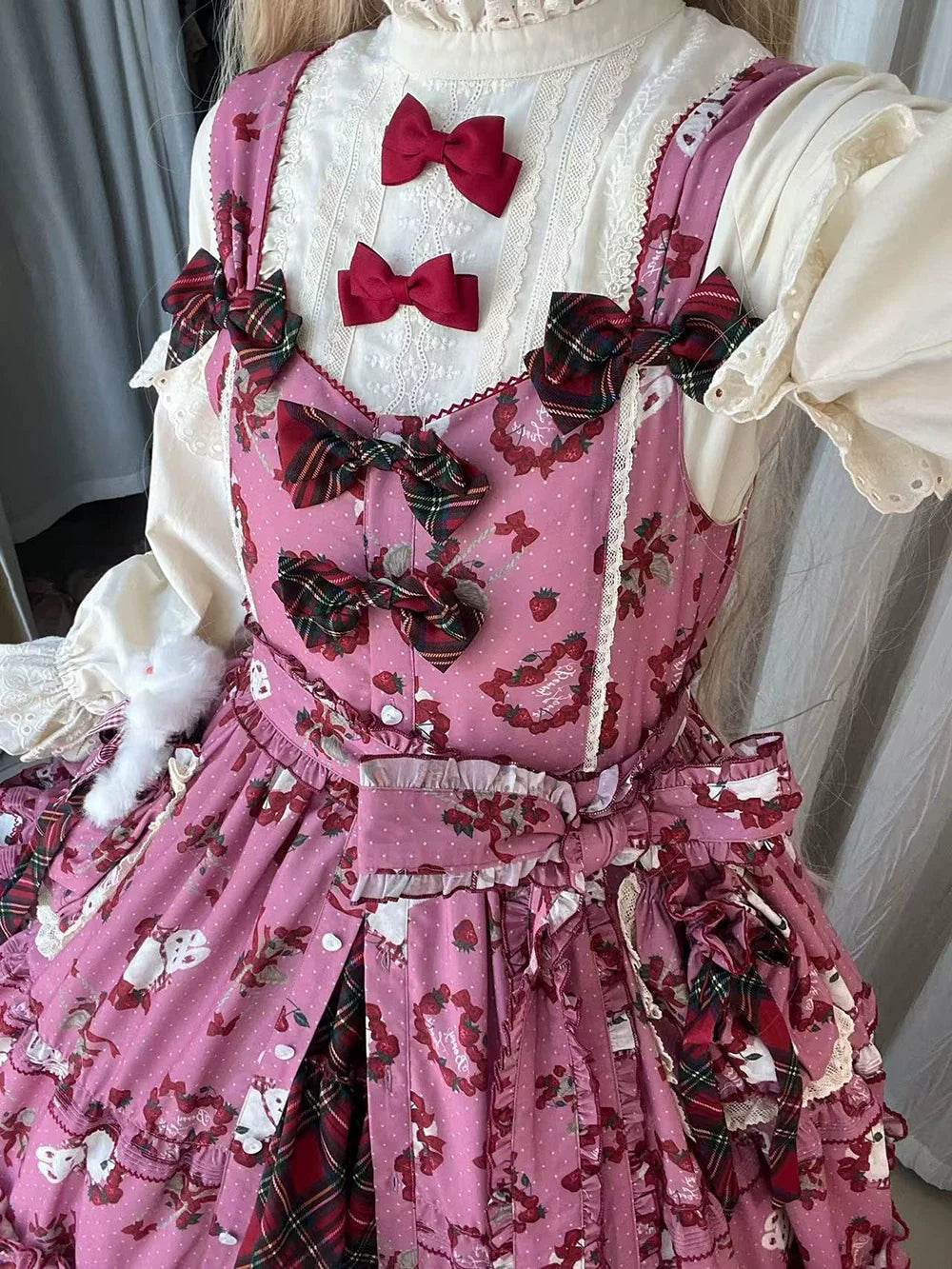 Miss Point - Forest Berry Bunny - Sweet Lolita JSK Elegant Bunny Print Dress