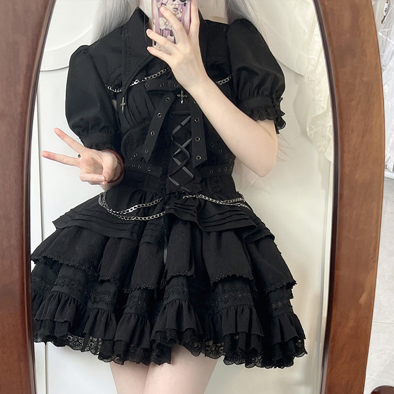 OCELOT - Contract Cross - Gothic Sweet Lolita Short Dress