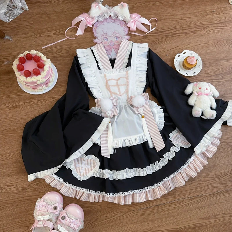 Hanguliang - Sweet Meow Nurse - Maid Lolita Skirt Set Kawaii Lolita Dress