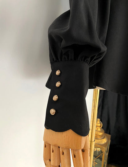 Little Dipper - Elegant Lolita Mutton Sleeve Stand Collar Blouse