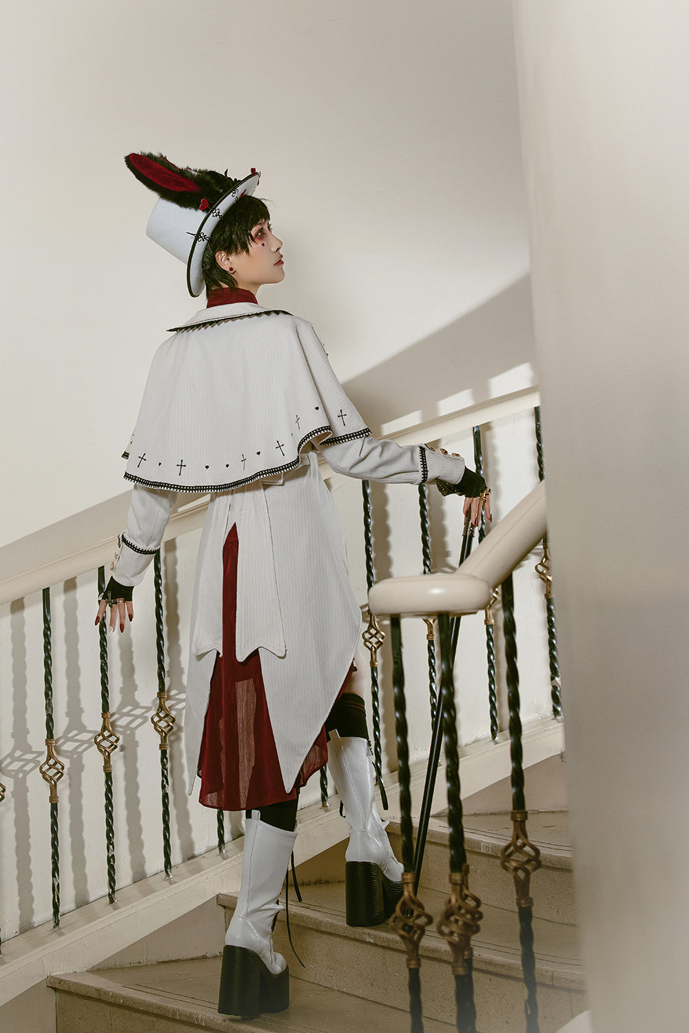 Immortal Thorn - Ouji Lolita Handsome White Prince Wind Coat