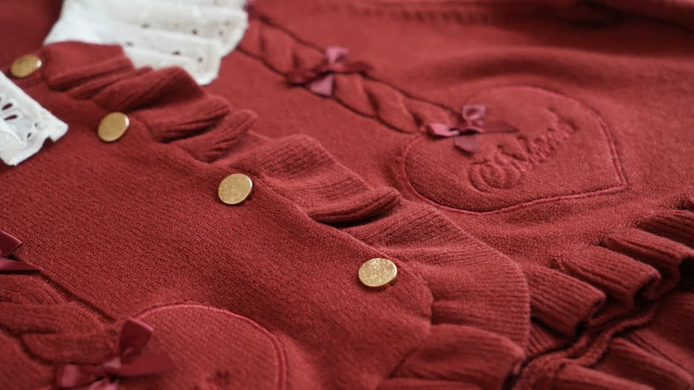Dark Star Island - Sugar Frost - Sweet Lolita Cardigan Knit Embroidered Sweater