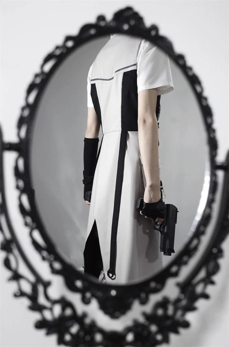 Letters from Unknown Star - Sky Core Record - Ouji Lolita Shorts Suits Short Sleeve Dress Set