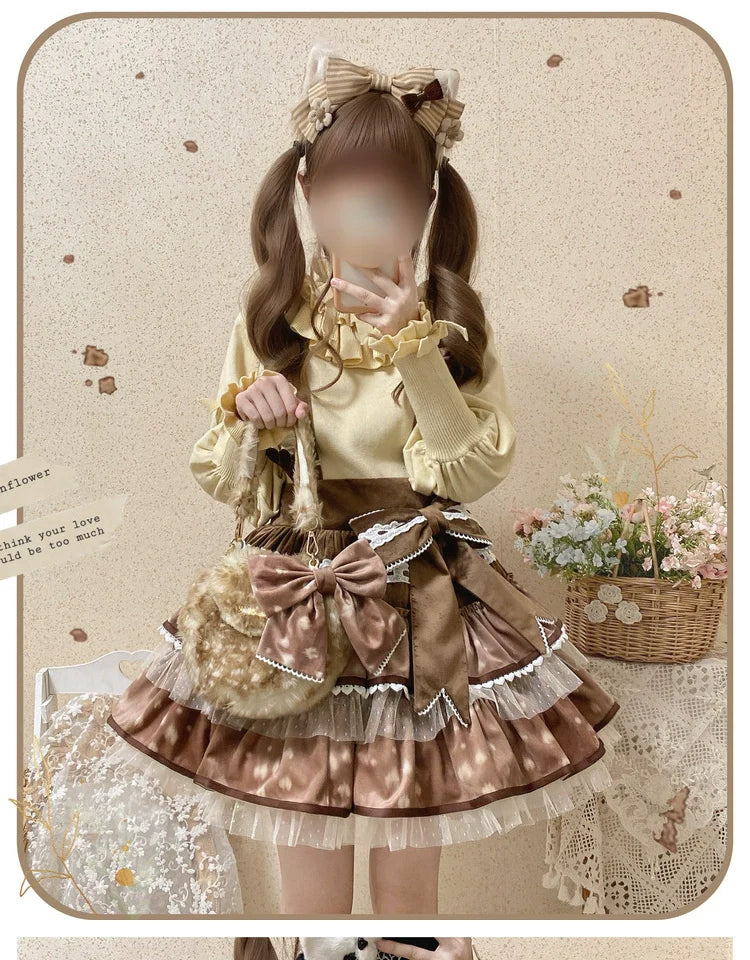 Miaoplus - Sweet Lolita Knit Sweater Long Sleeve Winter Lolita Top