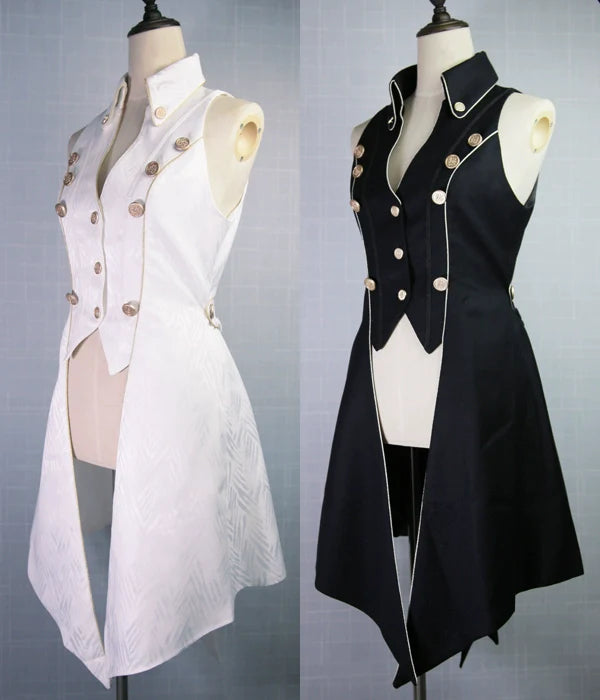 Immortal Thorn - Snow Shadow - Long Sleeveless Ouji Lolita Coat